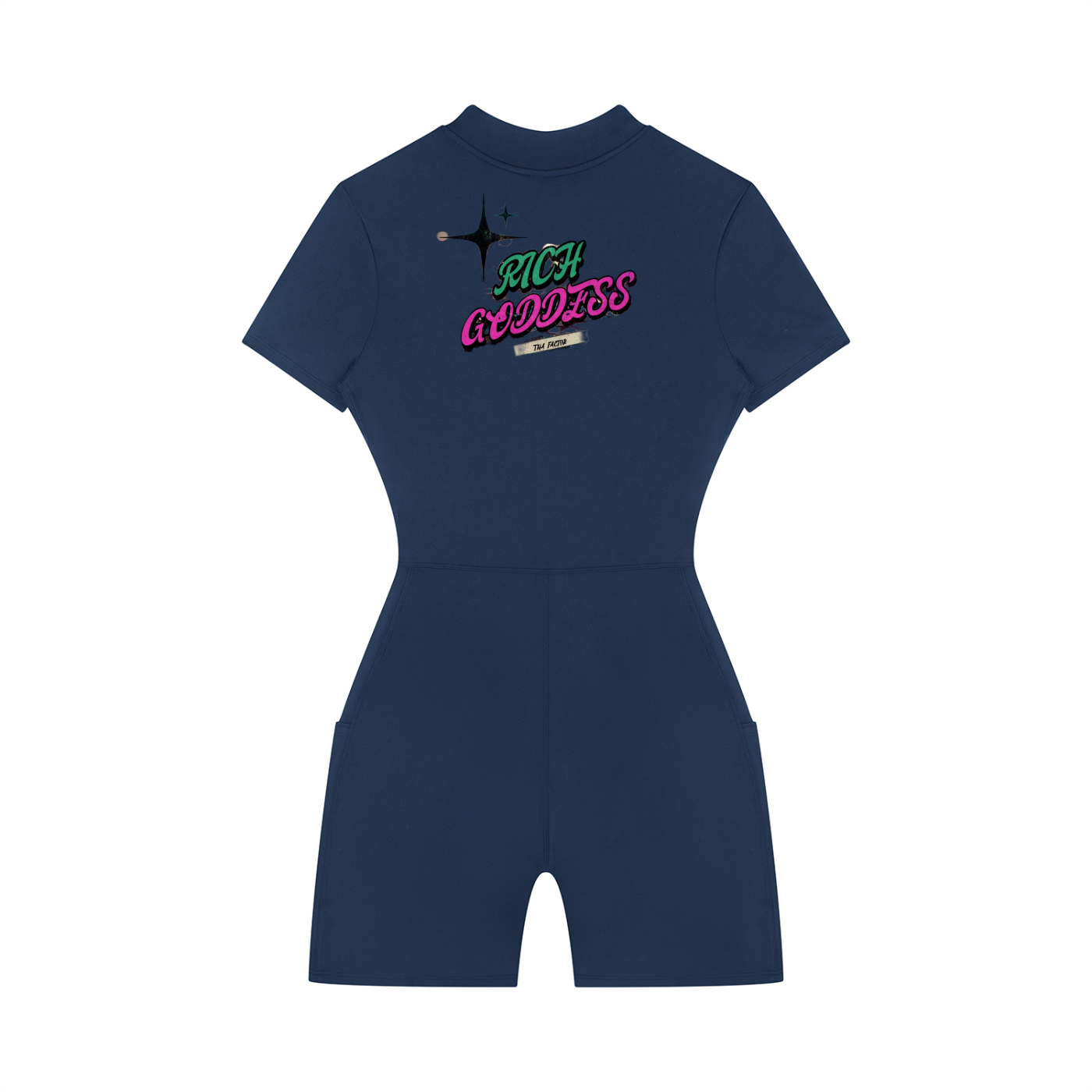 Women's Quarter-Zip Short Sleeve Romper
