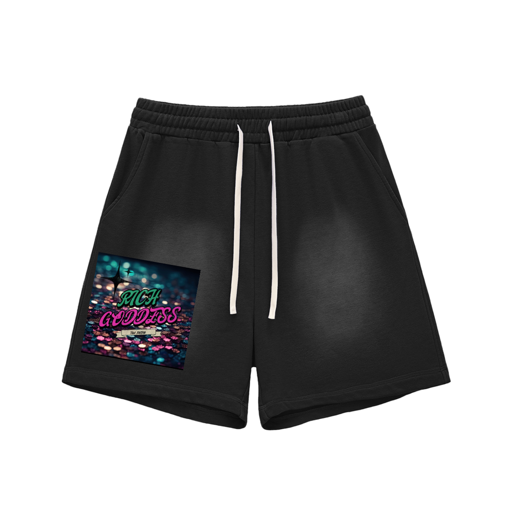 RGTF Sun Fade Raw Edge Cotton Shorts
