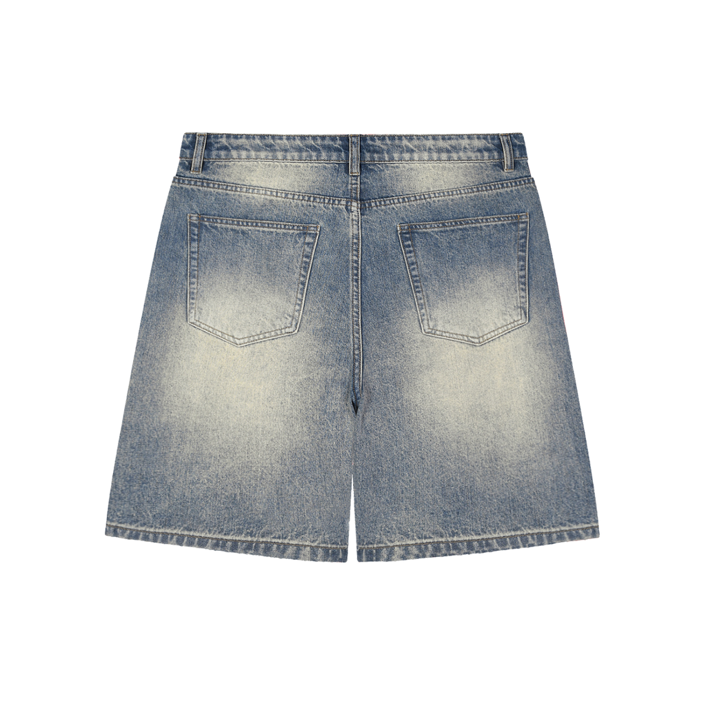 RGTF Faded Distressed Baggy Denim Shorts Men