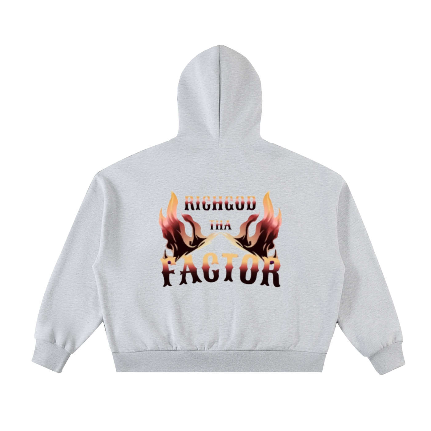 Fleeced Full-Zip Boxy Hoodie