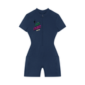 Women's Quarter-Zip Short Sleeve Romper
